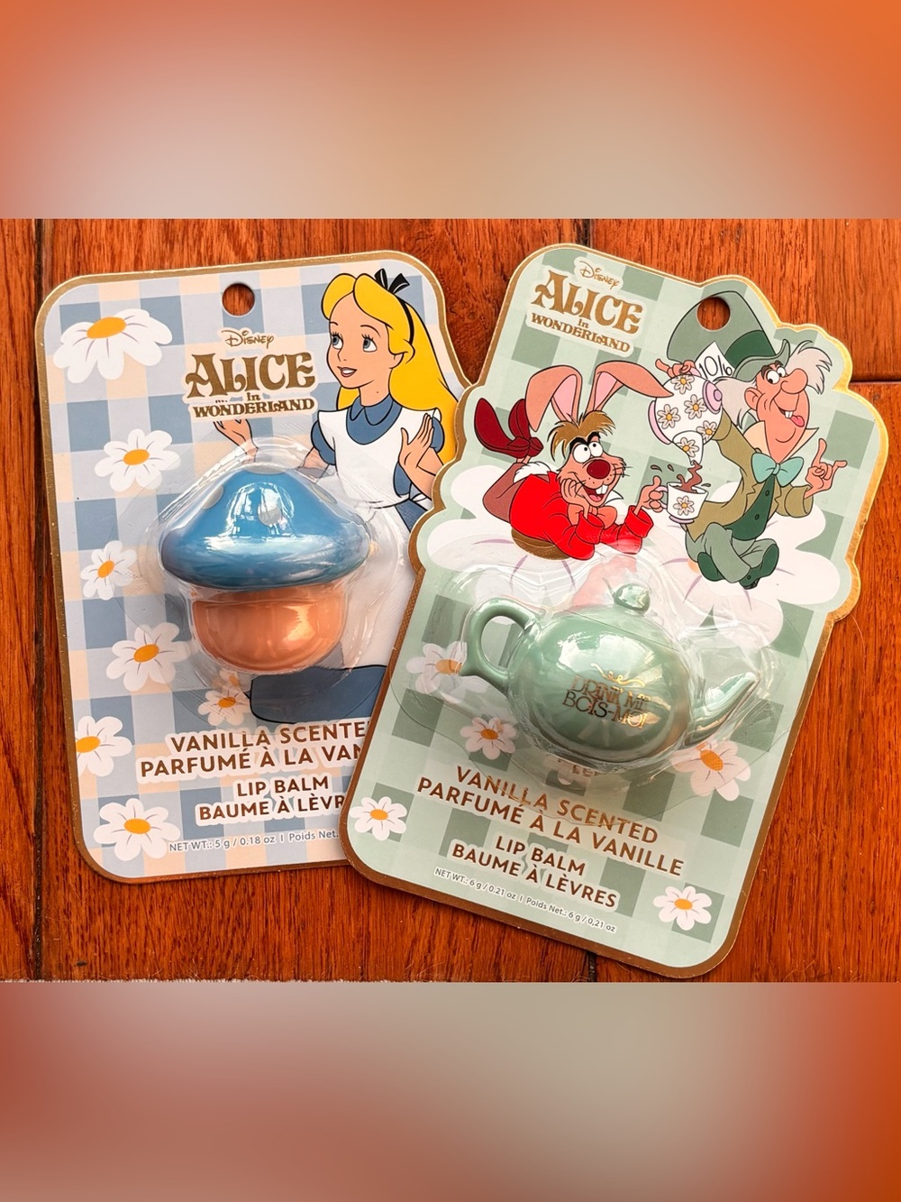 Disney Alice in Wonderland Tea Pot & Mushroom Vanilla Lip Balms